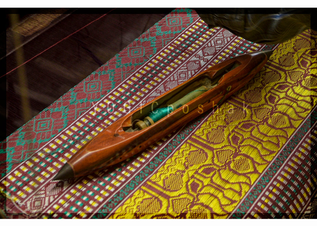 Handloom tussar silk saree by YOGICposhak