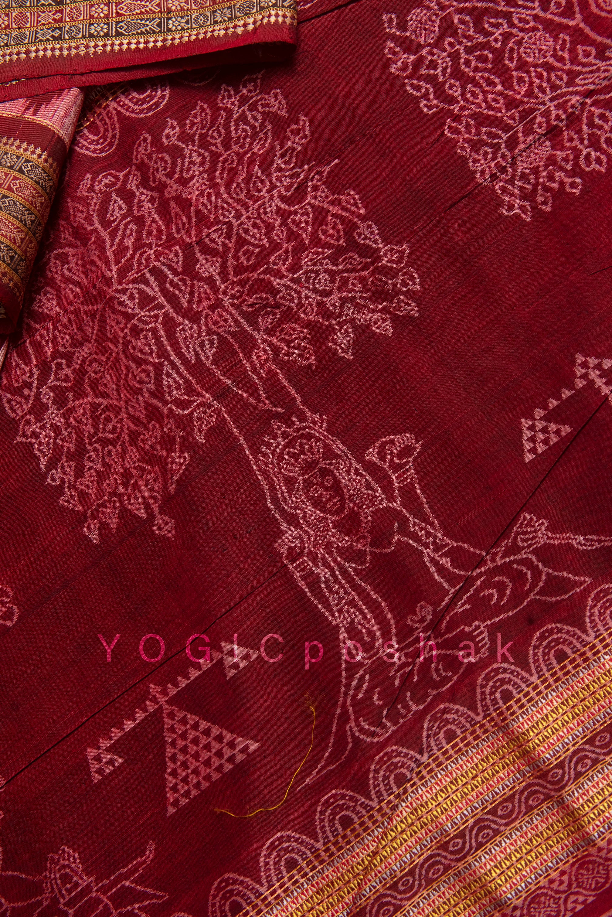 त्रिनाथ | Trinath | Handwoven Contemporary Pata Silk Saree | Natural Dyed