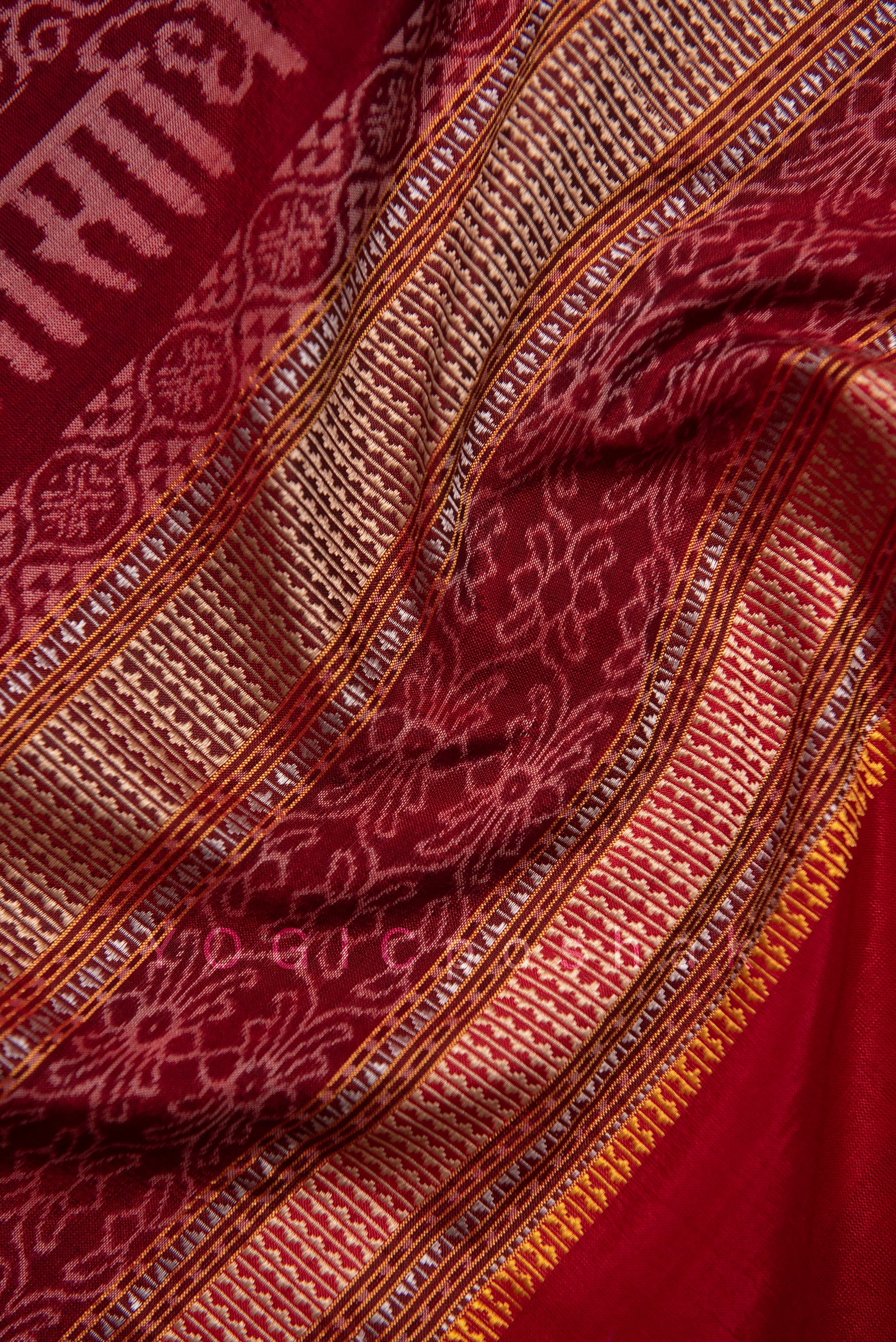 त्रिनाथ | Trinath | Handwoven Contemporary Pata Silk Saree | Natural Dyed